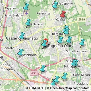 Mappa Via per Fornaci, 21054 Fagnano Olona VA, Italia (2.517)