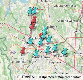 Mappa Via per Fornaci, 21054 Fagnano Olona VA, Italia (5.95333)