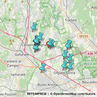 Mappa Via per Fornaci, 21054 Fagnano Olona VA, Italia (2.95059)