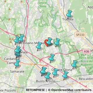 Mappa Via per Fornaci, 21054 Fagnano Olona VA, Italia (4.75611)