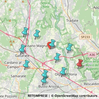 Mappa Via per Fornaci, 21054 Fagnano Olona VA, Italia (4.30909)