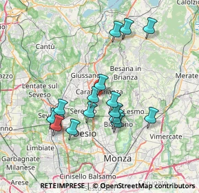Mappa Via Pizzigoni, 20841 Carate Brianza MB, Italia (6.81938)