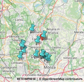 Mappa Via Pizzigoni, 20841 Carate Brianza MB, Italia (6.73385)