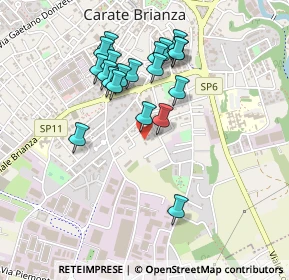 Mappa Via Pizzigoni, 20841 Carate Brianza MB, Italia (0.417)