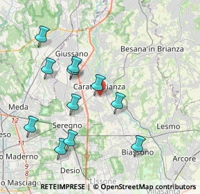 Mappa Via Pizzigoni, 20841 Carate Brianza MB, Italia (3.94545)