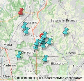 Mappa Via Pizzigoni, 20841 Carate Brianza MB, Italia (2.86385)