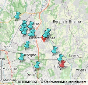Mappa Via Pizzigoni, 20841 Carate Brianza MB, Italia (3.72813)