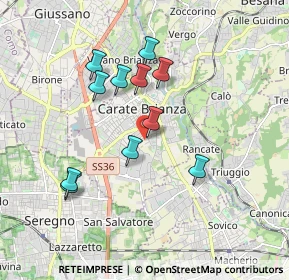 Mappa Via Pizzigoni, 20841 Carate Brianza MB, Italia (1.61182)
