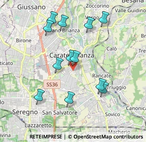 Mappa Via Pizzigoni, 20841 Carate Brianza MB, Italia (1.82917)