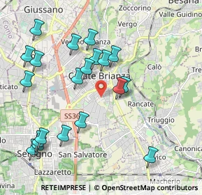 Mappa Via Pizzigoni, 20841 Carate Brianza MB, Italia (2.1715)