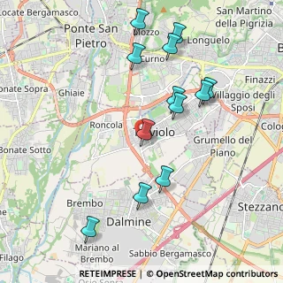 Mappa Via Vittorio Veneto, 24048 Treviolo BG, Italia (2.05833)