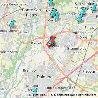 Mappa Via Vittorio Veneto, 24048 Treviolo BG, Italia (2.83571)