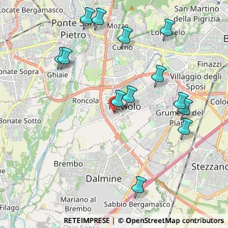 Mappa Via Vittorio Veneto, 24048 Treviolo BG, Italia (2.36385)