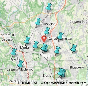 Mappa Via S. Vincenzo, 20833 Giussano MB, Italia (4.18067)