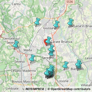 Mappa Via S. Vincenzo, 20833 Giussano MB, Italia (4.9915)