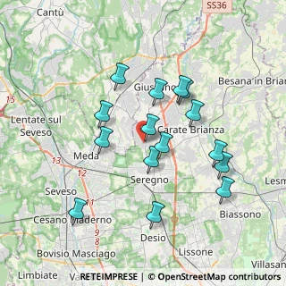 Mappa Via S. Vincenzo, 20833 Giussano MB, Italia (3.404)