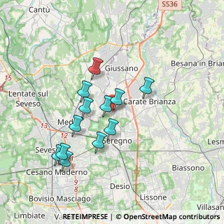 Mappa Via S. Vincenzo, 20833 Giussano MB, Italia (3.185)