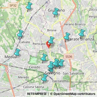 Mappa Via S. Vincenzo, 20833 Giussano MB, Italia (2.25429)