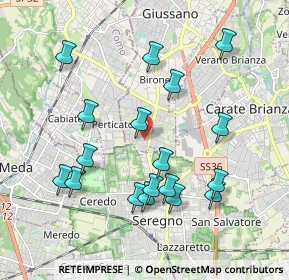 Mappa Via S. Vincenzo, 20833 Giussano MB, Italia (1.97556)