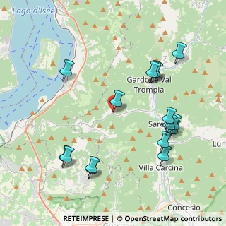 Mappa Via Tonetti, 25060 Polaveno BS, Italia (4.45375)