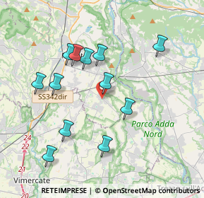 Mappa 23878 Verderio LC, Italia (3.69167)