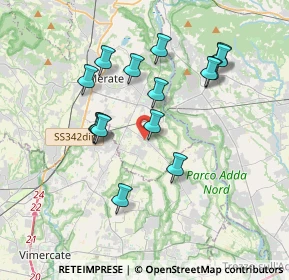 Mappa 23878 Verderio LC, Italia (3.40267)