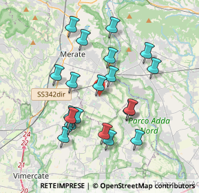 Mappa Via dei Prati, 23878 Verderio Superiore LC, Italia (3.4495)