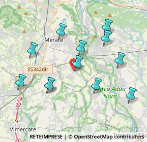 Mappa 23878 Verderio LC, Italia (3.94167)