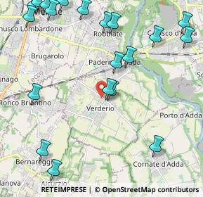 Mappa Via dei Prati, 23878 Verderio Superiore LC, Italia (2.8565)