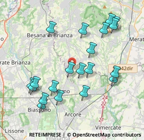 Mappa Via Don Angelo Consonni, 23880 Casatenovo LC, Italia (4.137)