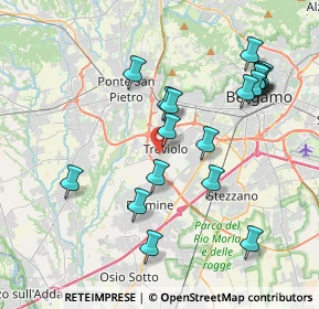 Mappa Via Lorenzo Lotto, 24048 Treviolo BG, Italia (4.02579)