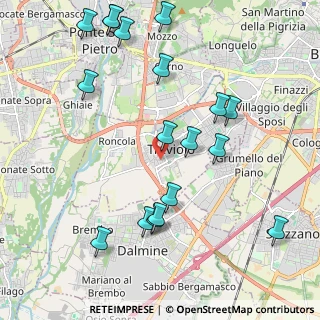 Mappa Via Lorenzo Lotto, 24048 Treviolo BG, Italia (2.37222)