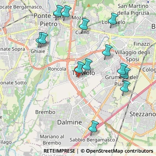 Mappa Via Lorenzo Lotto, 24048 Treviolo BG, Italia (2.34615)