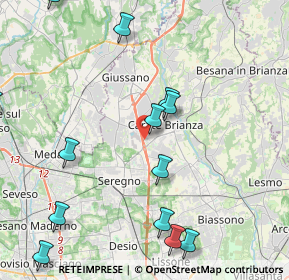 Mappa Via Nuova Valassina, 20841 Carate Brianza MB, Italia (5.18077)