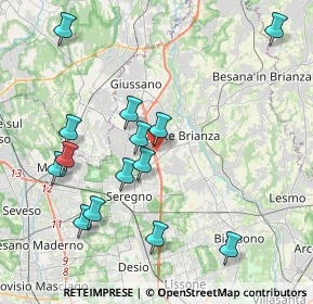 Mappa Via Nuova Valassina, 20841 Carate Brianza MB, Italia (4.25357)