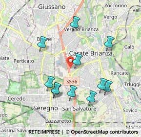 Mappa Via Nuova Valassina, 20841 Carate Brianza MB, Italia (1.86)