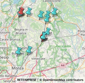 Mappa Via Adda, 23875 Osnago LC, Italia (7.40733)