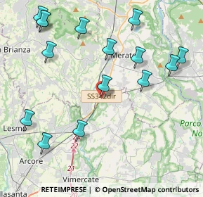 Mappa Via Adda, 23875 Osnago LC, Italia (4.912)