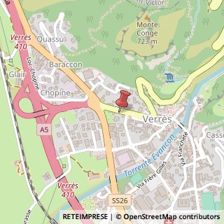 Mappa Via Caduti della Libertà, 28, 11029 Verrès, Aosta (Valle d'Aosta)
