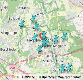 Mappa Piazza Cavour, 21054 Fagnano Olona VA, Italia (1.62667)