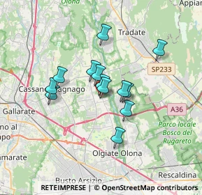 Mappa Piazza Cavour, 21054 Fagnano Olona VA, Italia (2.54615)