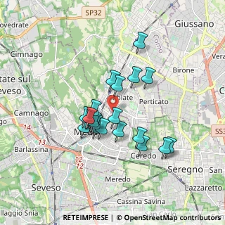 Mappa Via Galileo Galilei, 22060 Cabiate CO, Italia (1.3985)