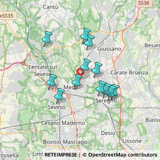 Mappa Via Galileo Galilei, 22060 Cabiate CO, Italia (3.03167)