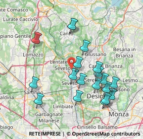 Mappa Via Lazzaretto, 20821 Meda MB, Italia (7.58526)