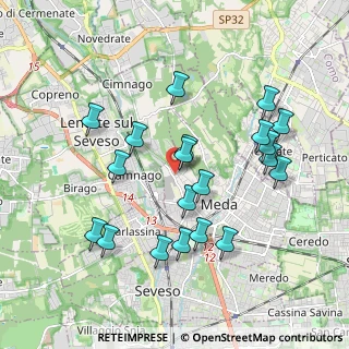 Mappa Via Lazzaretto, 20821 Meda MB, Italia (1.8745)
