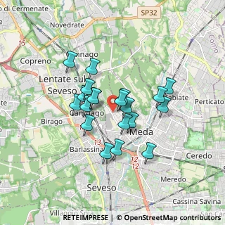 Mappa Via Lazzaretto, 20821 Meda MB, Italia (1.327)