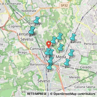 Mappa Via Lazzaretto, 20821 Meda MB, Italia (1.56077)