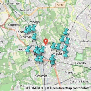 Mappa Via Lazzaretto, 20821 Meda MB, Italia (1.6535)