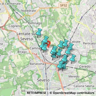 Mappa Via Lazzaretto, 20821 Meda MB, Italia (1.48111)