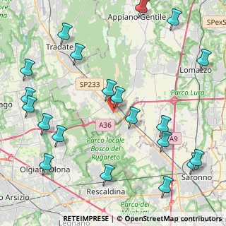 Mappa Via Galileo Galilei, 22076 Mozzate CO, Italia (5.5715)